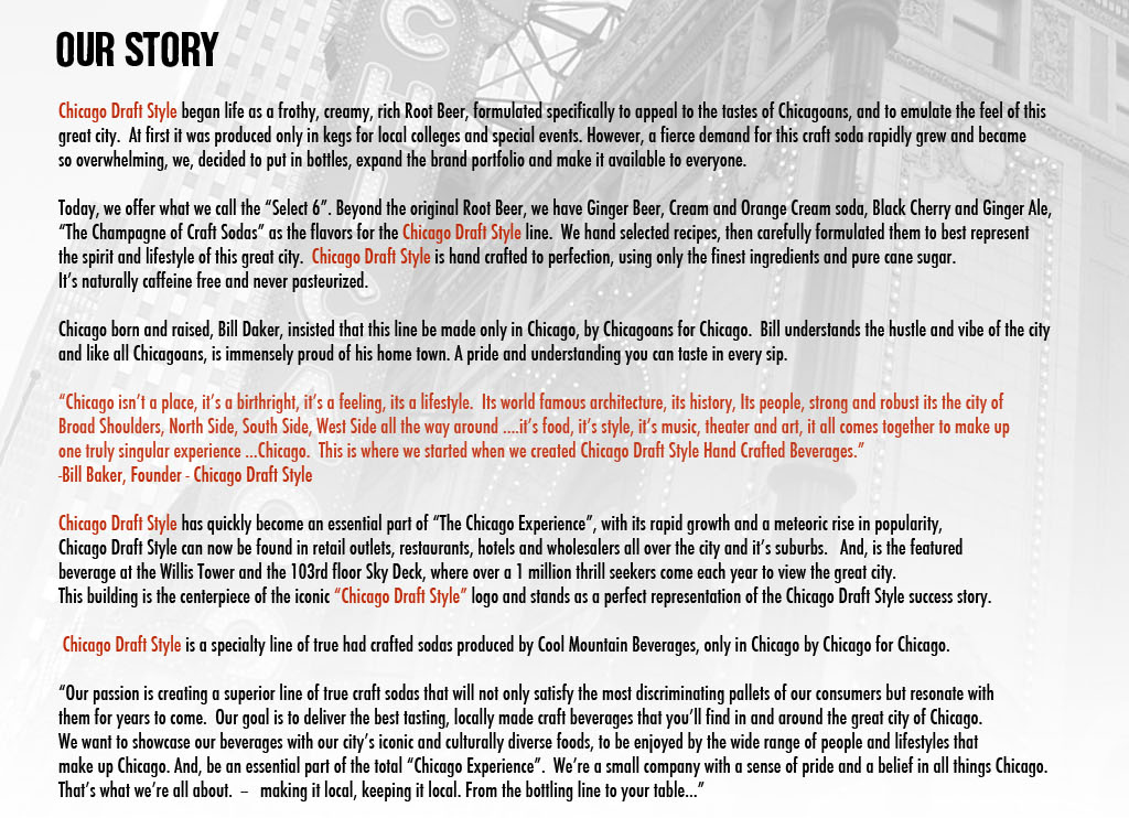 Chicago Draft Style Craft Soda